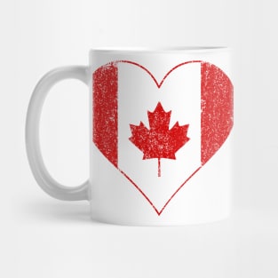 Vintage I love Canada heart flag Mug